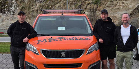 Fra venstre: Kalkulasjon og HMS ansvarlig Christer Eriksen, Prosjektleder Mats Erik Forsberg og daglig leder, Stian Edvardsen